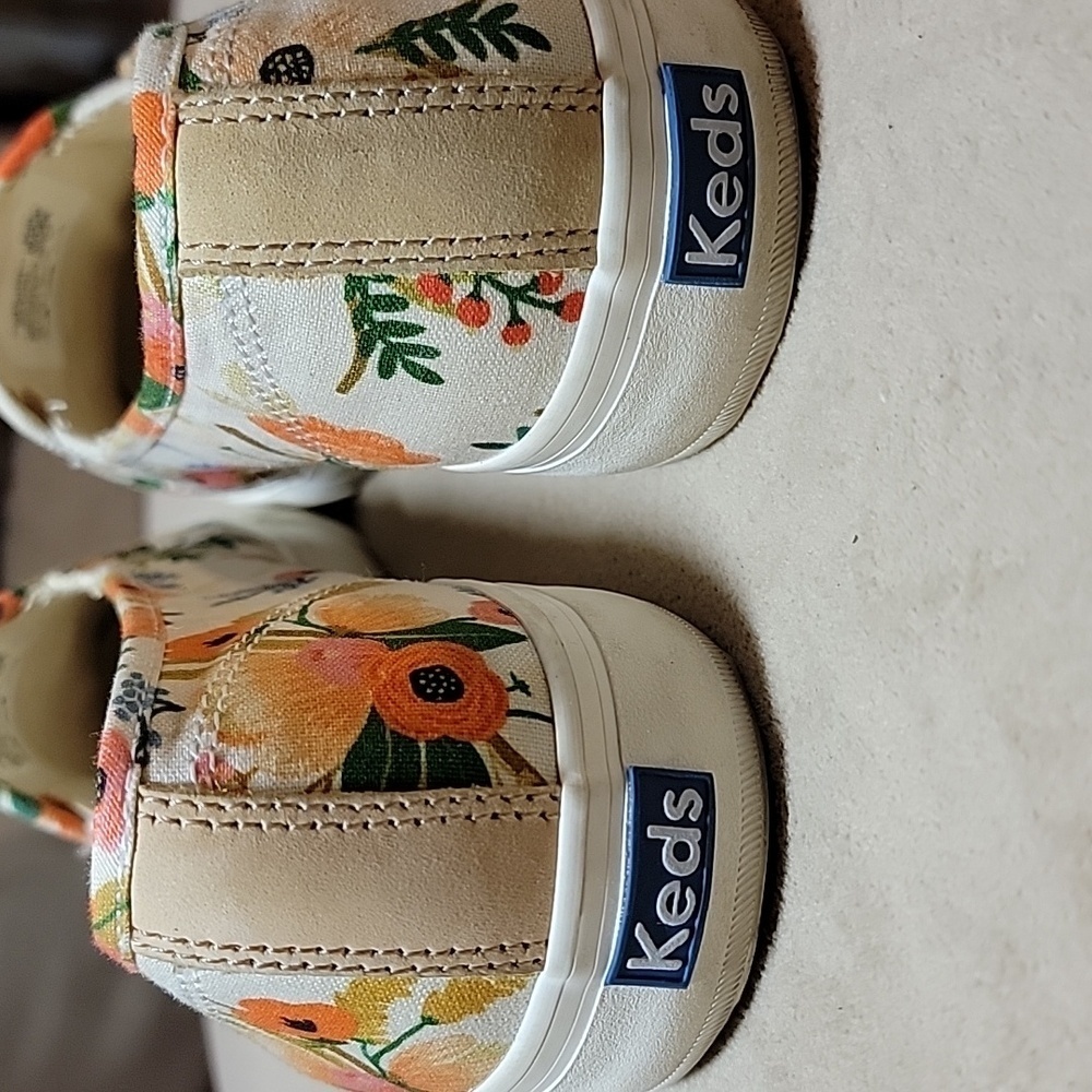 KedsxRifle Paper Co Double Decker Meadow Floral Slip-On Shoes Women Size 10W EUC - Picture 3 of 8